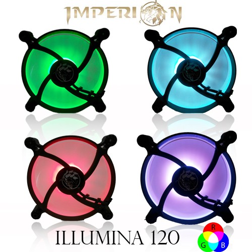 Fan casing 12cm Imperion ILLUMINA 120 RGB LED RING AUTO NEW tanpa kemasan