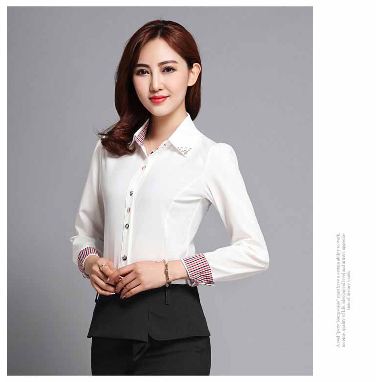 Kemeja Lengan Panjang Blair Grey White