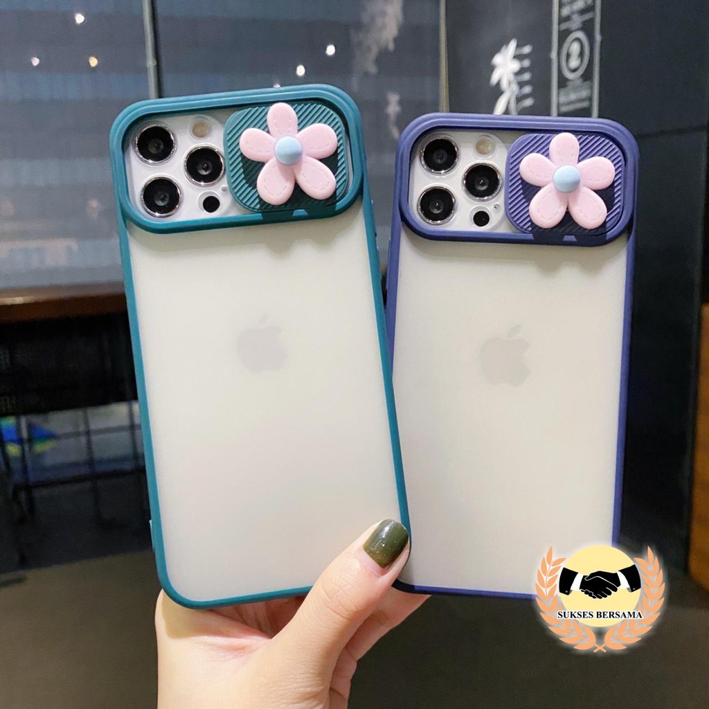 SOFTCASE SLIDE PELINDUNG KAMERA FLOWER 3D SAMSUNG A02S A10S A10 M10 M11 A11 A21S A20 A20S A30 A30S A31 A32 A50 A50S A51 A52 BSB4885