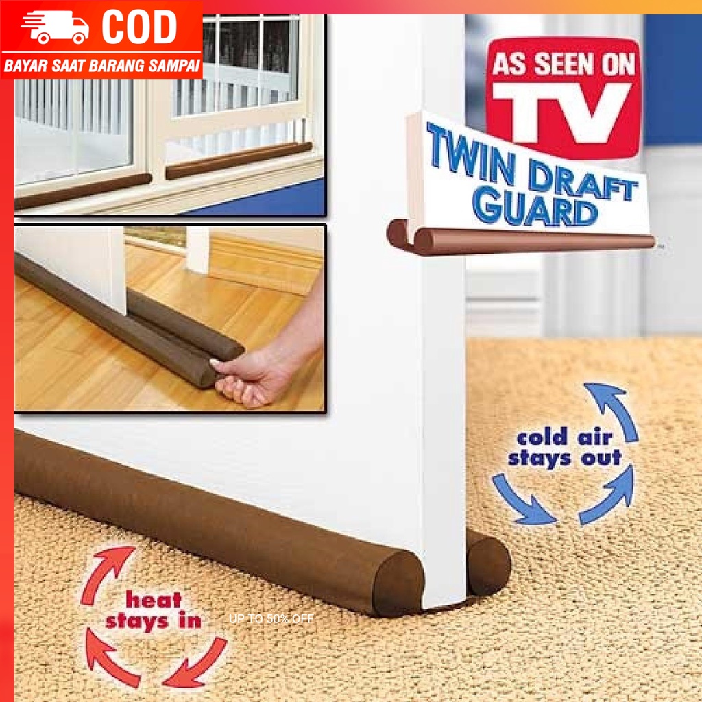 (100% BARANG ORI) Twin Draft Guard Dust Heat Stopper Door Shield / Penahan Udara Pintu