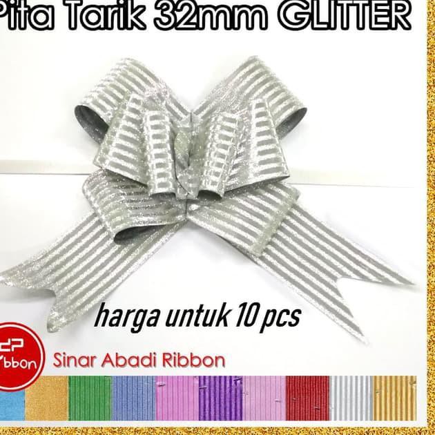 

HARGA GROSIR >> C259 Pita Tarik Berkilauan 32mm Serut Besar Hiasan Parcel Kado Gliter murah