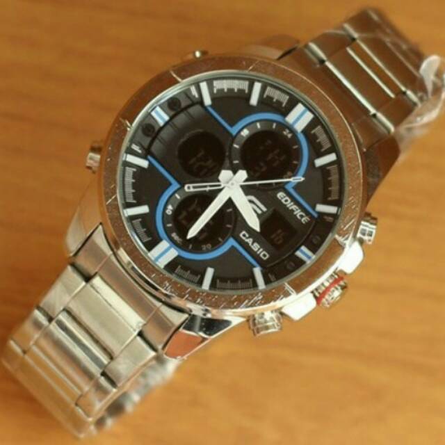 JAM TANGAN PRIA ELEGAN CASIO EDIFICE EFA133 INVINITY SILVER DIAL BLUE