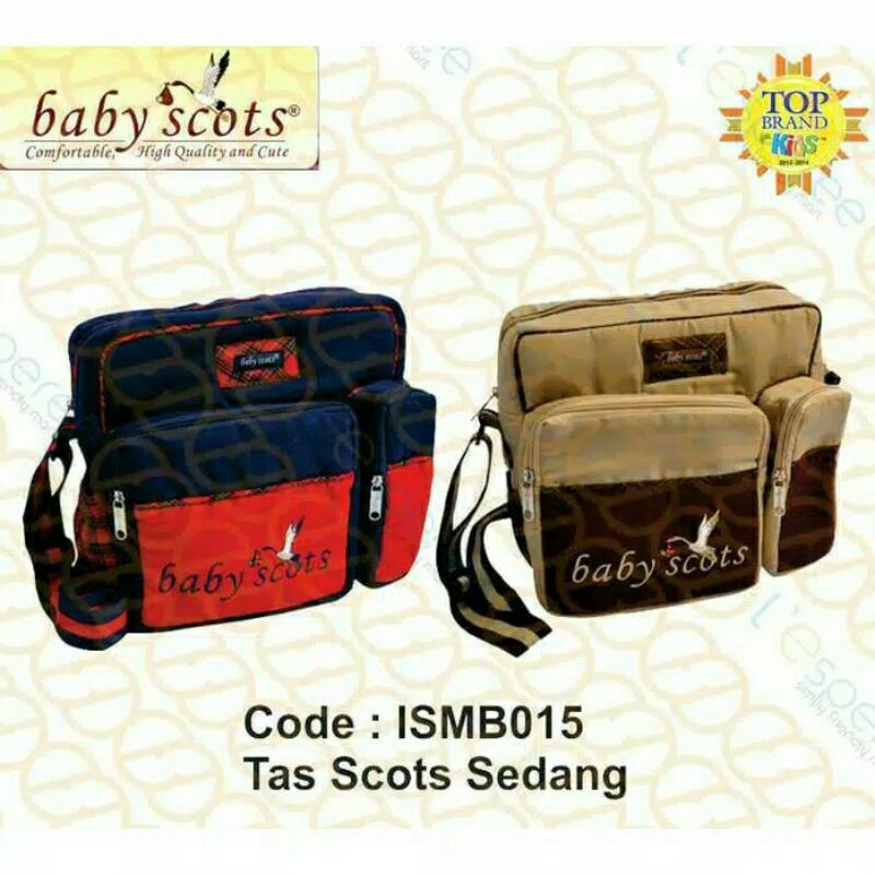 Tas Baby Scots Medium-Scots Embroidery Medium Bag ismb015-Tas Bayi Murah