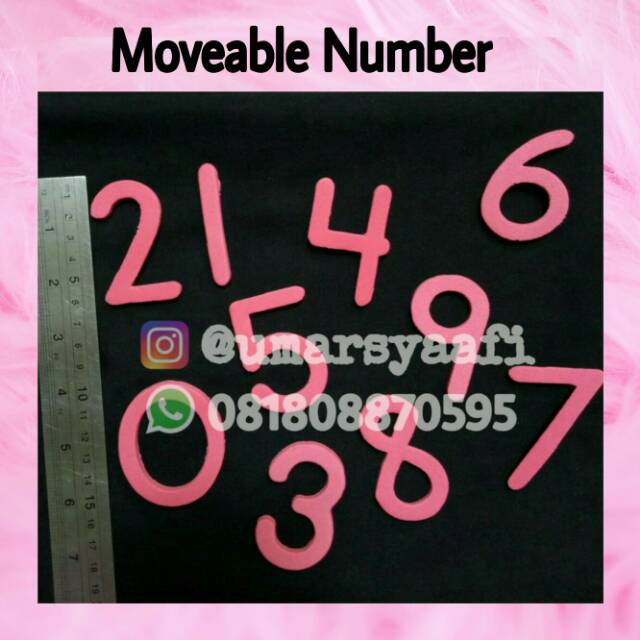 Moveable number BONUS counters dot - Apparatus Montessori