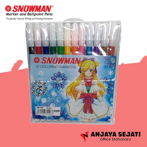 

Singpen | Spidol Kecil Snowman 12 Warna