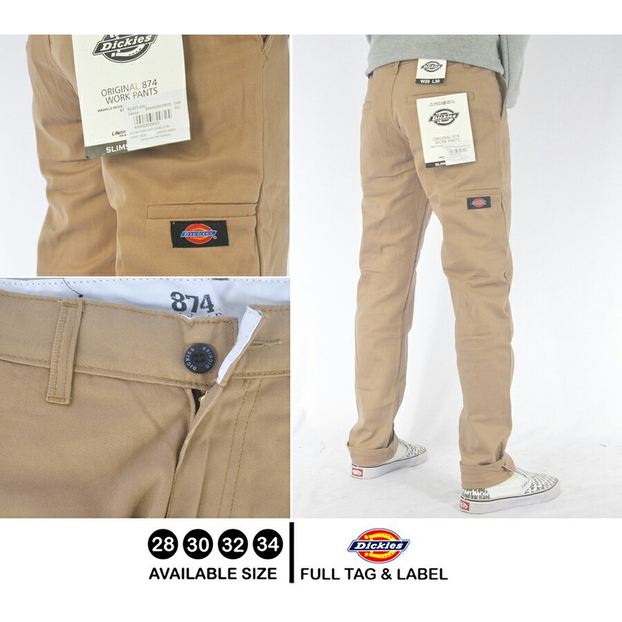 celana chino panjang pria - celana chino dickies mocca