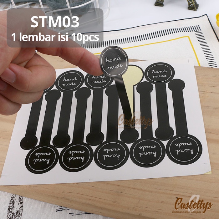 

STM 03 2 Lembar Stiker Handmade untuk Label Mooncake Kotak Kue Hadiah Hampers