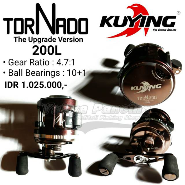 ( COD ) Reel Kuying Bait Casting ( BC ) Tornado 200L Left Handle
