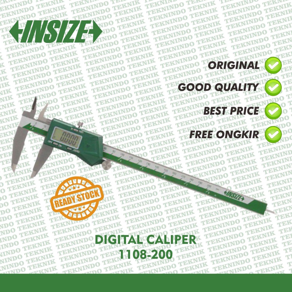Insize Digital Caliper 1108-200 8" Sigmat / Jangka Sorong Original