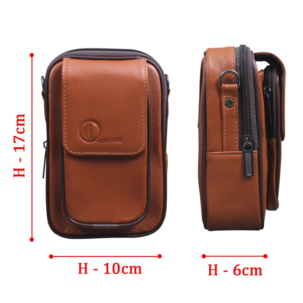 P031 H WAISTBAG KULIT SAPI ASLI 100% PREMIUM