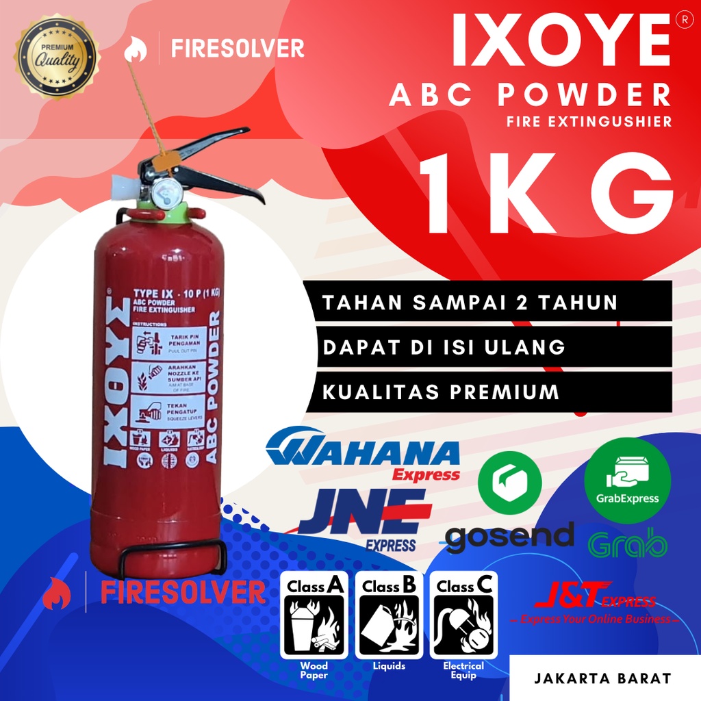 APAR 1KG IXOYE/ABC Powder/Alat Pemadam Api 1KG/APAR Mobil