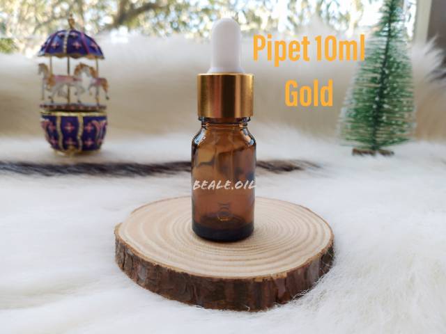 Botol Amber Pipet Kaca Tebal 5ml 10ml 15ml 20ml 30ml Botol Pipet Kaca Tebal tutup lux gold luxury