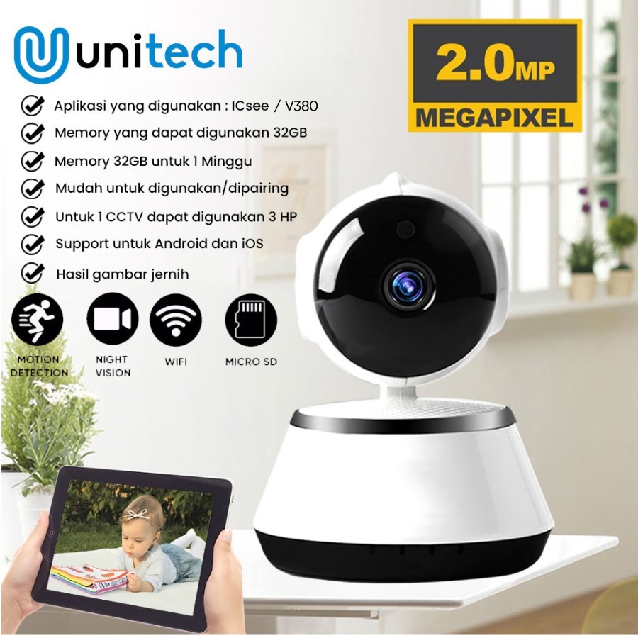 Smart Camera Wifi V380 1080P IP CAM HD Wifi Security Camera Wireless murah medan fs