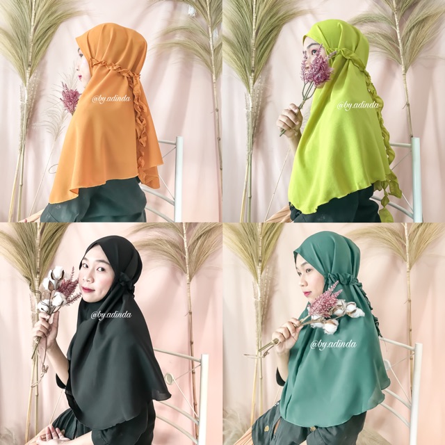 Jilbab Maryam TALI KRIWIL Reborn Bergo Maryam Aisyah Non Pet Hijab instant