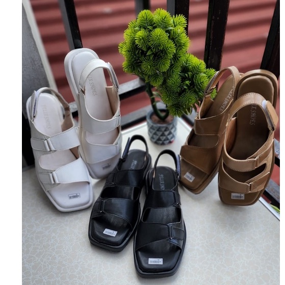 SANDAL SEPATU BIRKEN WANITA KOREA KULIT SINTETIS IMPORT TEBAL KAIT [NEW] G-08