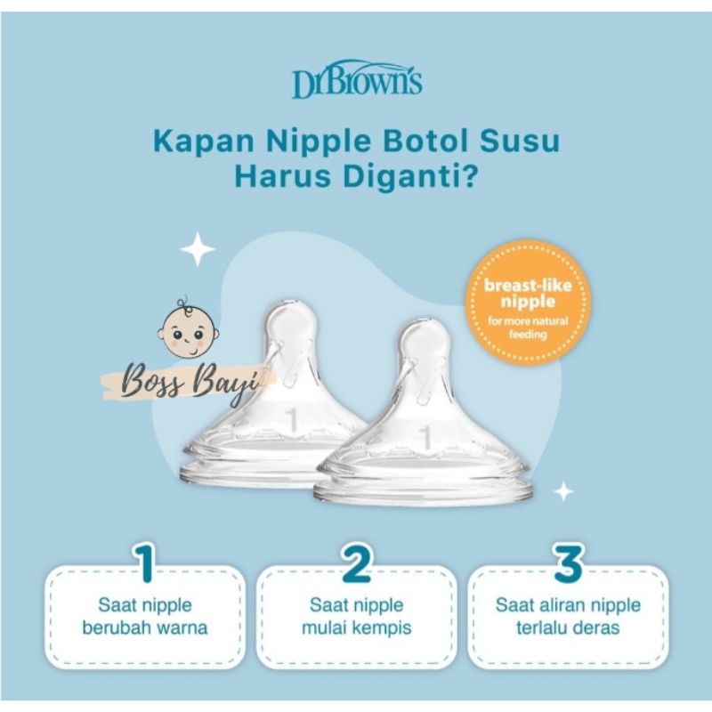 DR BROWNS Nipple Options+ Wide Neck