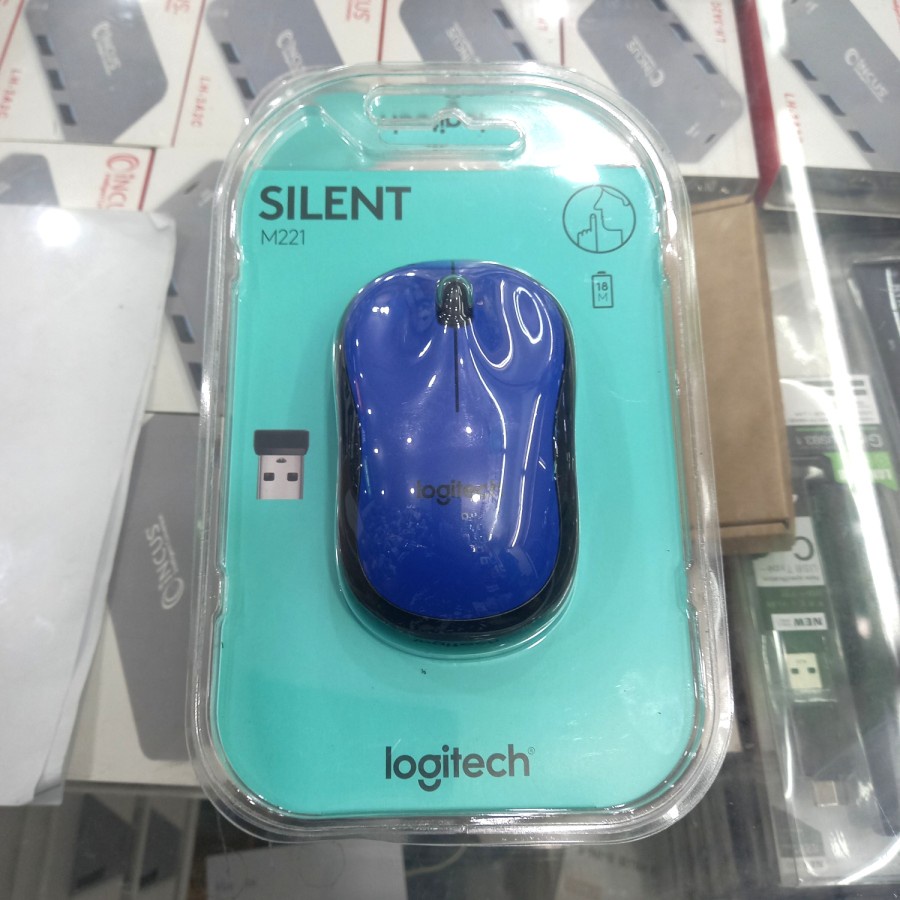 Logitech Wireless Mouse M221 Red Silent - Mouse Wireless M 221 Merah Silent