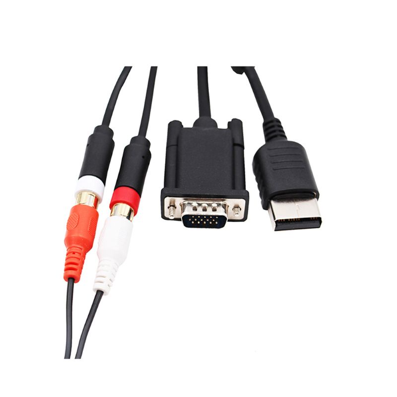 Btsg VGA Monitor Dan RCA+Aksesoris Konsol Adaptor RCA 3.5mm Ke 2-Male