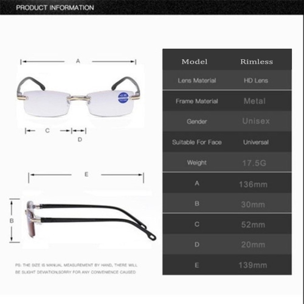 Kacamata Baca Super Fokus Anti Radiasi Pria Wanita Model Rimless Kaca mata Auto Fokus  Original Lensa Blueray Bisa Menyesuaikan Semua Ukuran Unisex