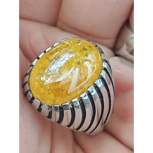 CINCIN BATU YELLOW BRAZILIAN PECAH SERIBU / ANTI GORES