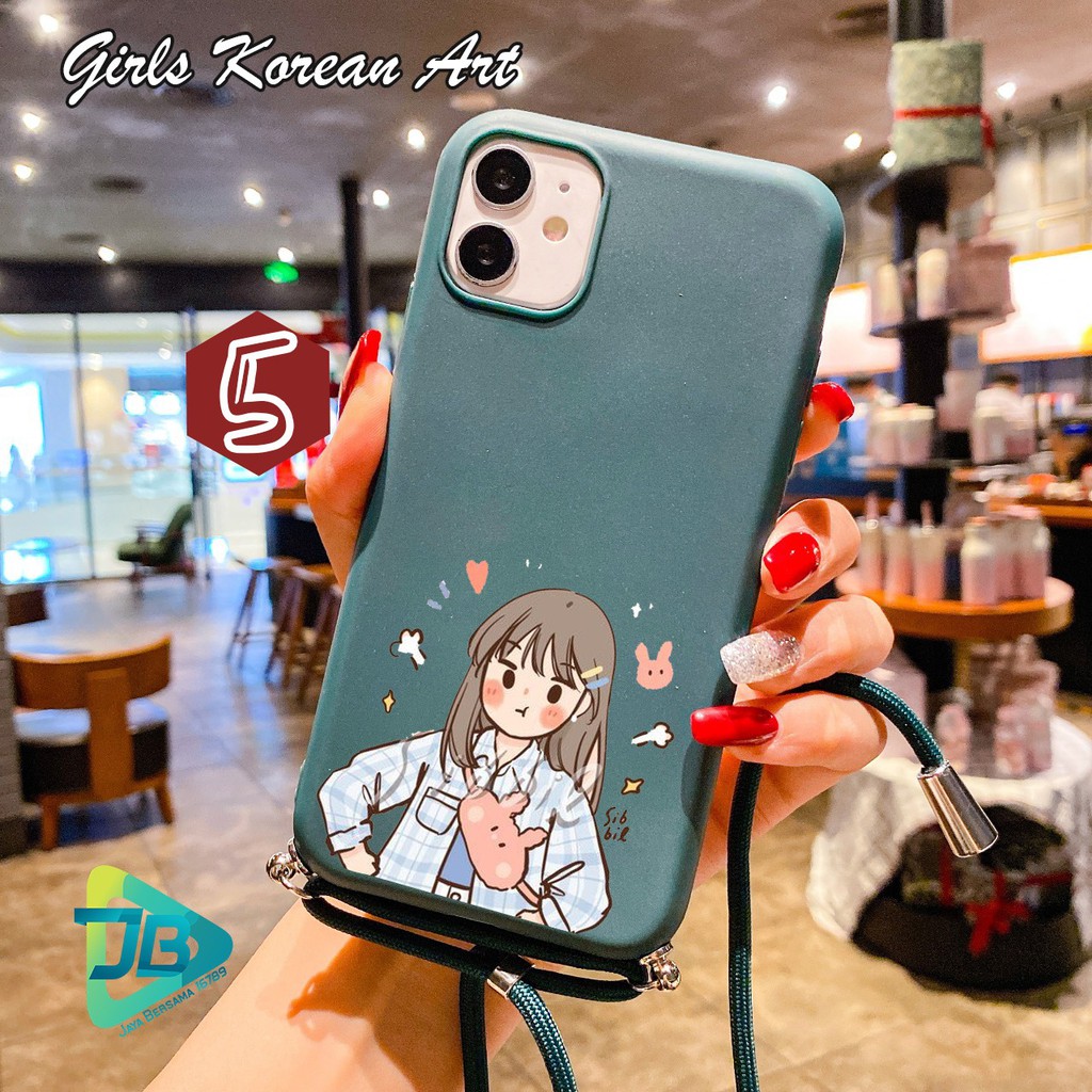 SOFTCASE SLINGCASE TALI LANYARD CANDY GIRLS OPPO VIVO XIAOMI SAMSUNG REALME IPHONE ALL TYPE JB4657