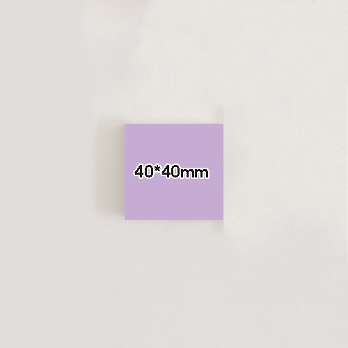 Winzige Transparent Sticky Notes transparan Memo Sticky Note Plastik Stiker Label Anti Air To Do List Untuk Kantor Sekolah-Ungu 40*40mm
