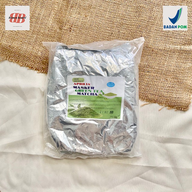 [BPOM] APRILIA Masker Green Tea Matcha 1kg / Masker Organik Kiloan