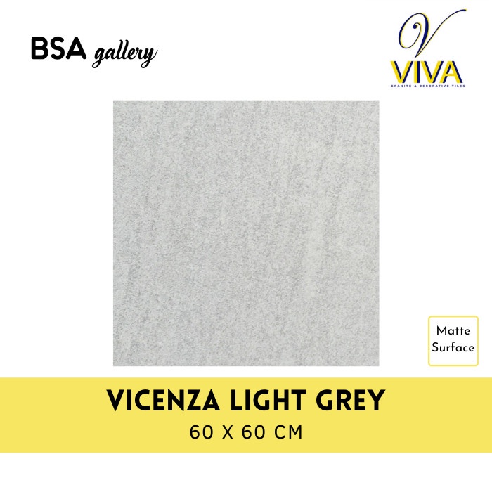 GRANIT VIVA 60X60 VICENZA LIGHT GREY / GRANITE TILE MATTE SURFACE