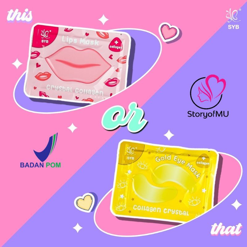 SYB Collagen Crystal Gold Eye Mask | Collagen Lips Mask