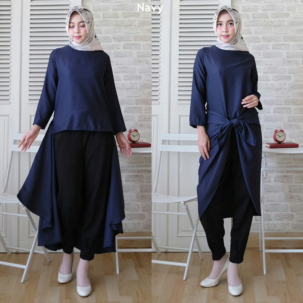 SALE Tunik Wanita bahan Baloteli / Atasan Fashion Muslim / Blouse Wanita Model Penguin