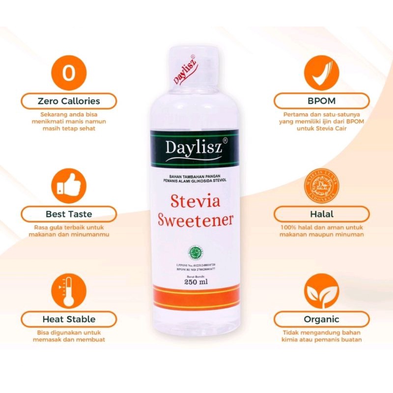 stevia sweetener Daylisz 250 ml