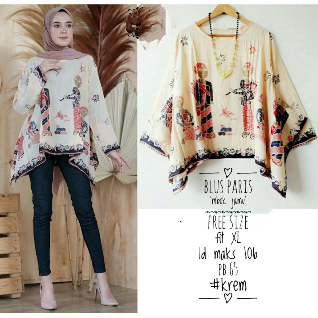 Blus Paris | Atasan Batik Paris Wanita