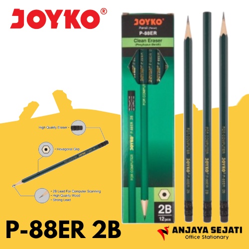 

Pensil 2B Joyko P - 88 Eraser
