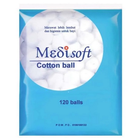 Medisoft Cotton Ball 120 Medisoft Kapas Bulat Bayi Kapas Bayi - Kabakids Store