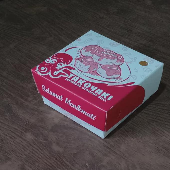 

BISA BAYAR DITEMPAT DUS TAKOYAKI/KOTAK TAKOYAKI uk. 8.5x8.5x5 cm BERMUTU