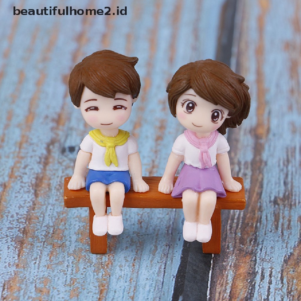 (beautifulhome2.id) 1 Set Miniatur Pasangan Kekasih DIY Untuk Dekorasi Taman