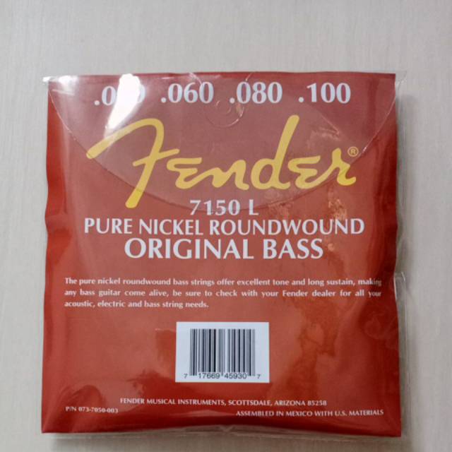 Senar gitar bas fender 040-100