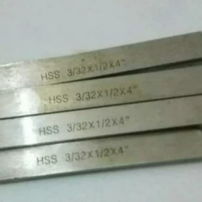 (MEI) HSS Mata Pisau/Pahat Bubut Persegi Panjang Datar 1/2 X 3/32 X 4in