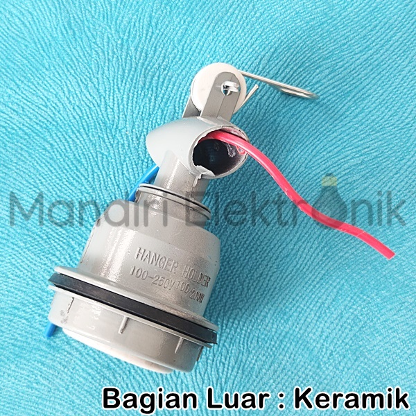 Fiting Lampu WD Keramik Plastik E27 - Fiting Gantung Keramik Fitting Lampu Jalan WD E27 - Fitting WD Plastik Keramik