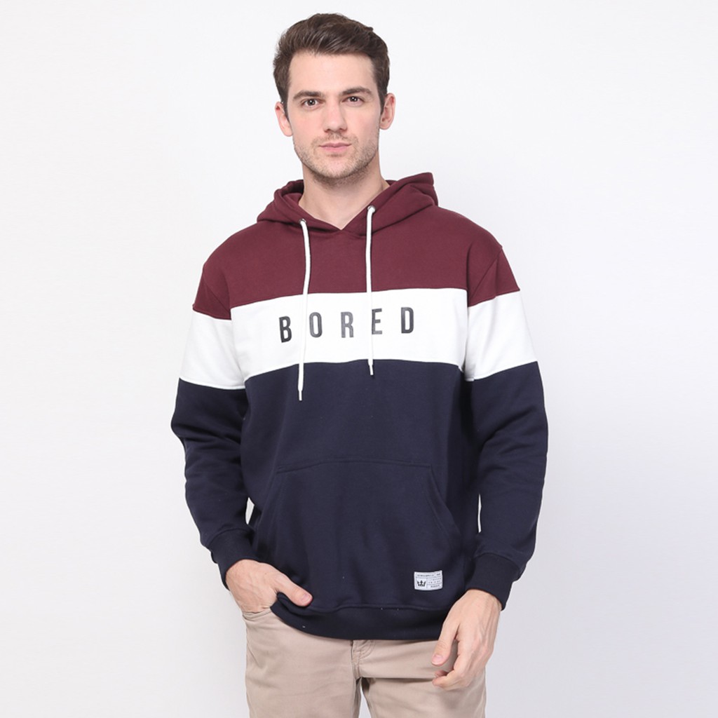 

17Seven Original Sweater Hoodie Jumper Sablon Pria 0076-Bored-Mrn
