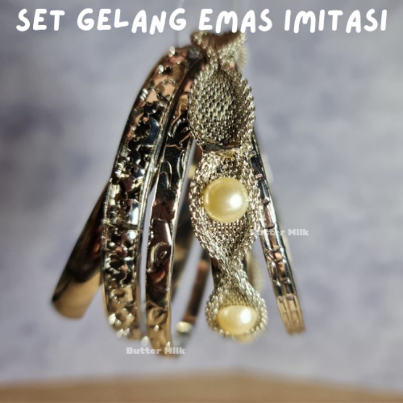 Set Gelang Emas Imitasi