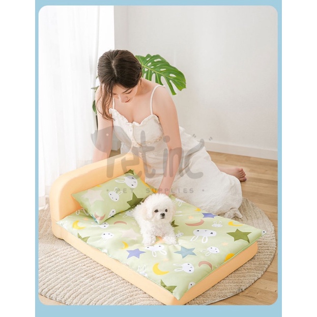 Chimdae pet sponge bed set with pillow and blanket