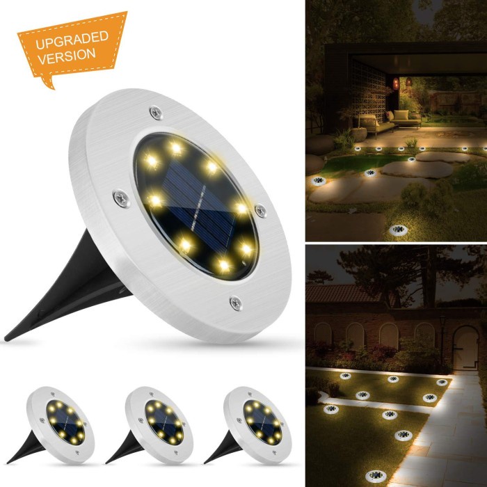 Lampu jalan LED taman Solar tenaga surya waterproof 4 led outdoor