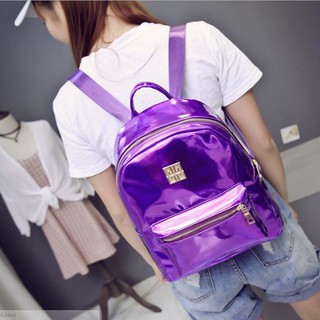 MK081 TAS  PUNGGUNG RANSEL BACKPACK HOLOGRAM  SHINY FASHION 