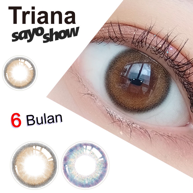 SAYOSHOW 1PCS / SEBELAH  - Softlens TRIANA Normal, Minus 1.00 S/D 8.00 (14 mm)