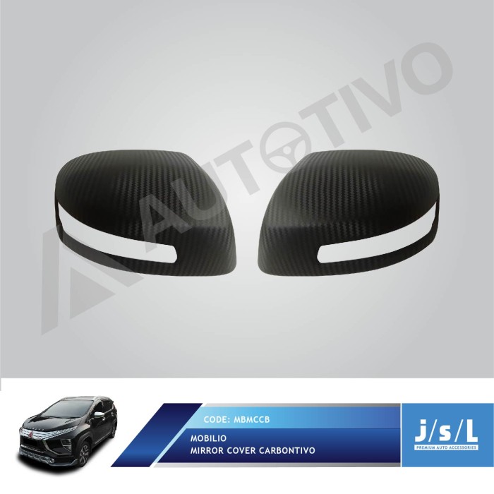 Aksesoris Fariasi Tambahan JSL Cover Spion Mobilio RS 2016 Mirror Cover Carbontivo