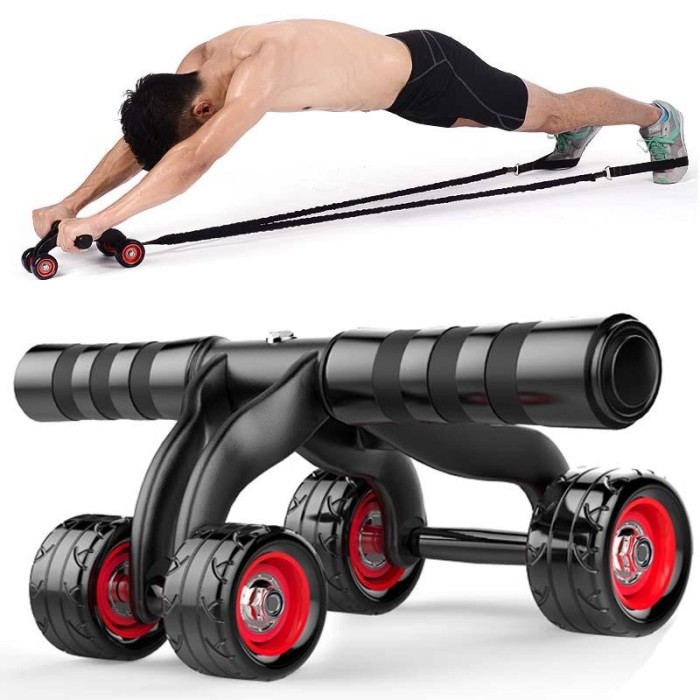 Alat fitnes GYM Olahraga ABS Power Wheel Alat Fitness ABS Roller