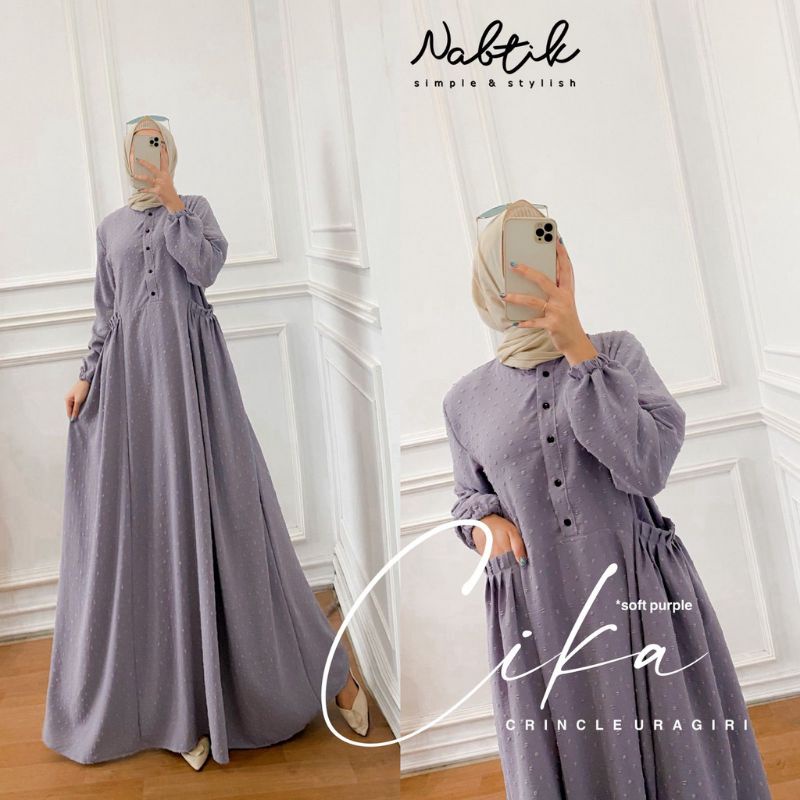 Gamis Crincle AirFlow URAGIRI DOT //JF1152