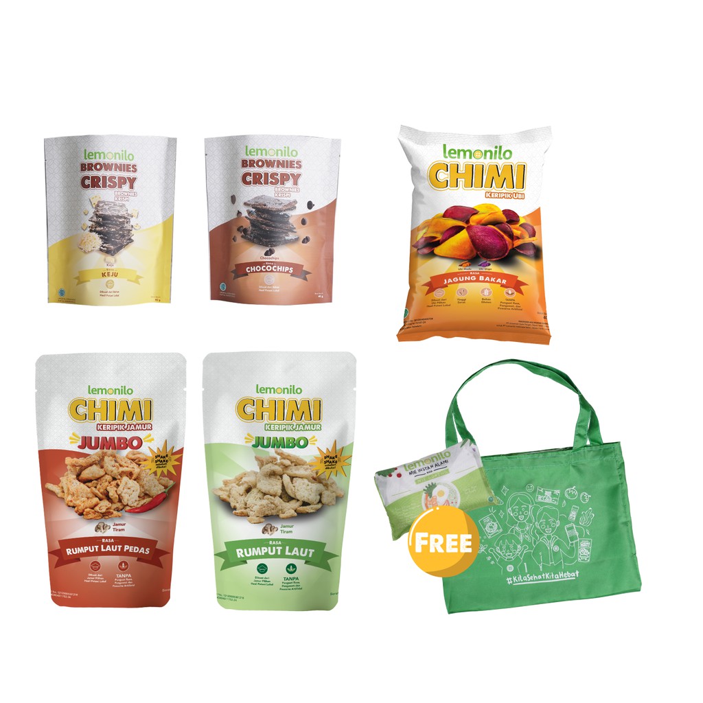 

PROMO BROWNIES CRISPY CHOCO & KEJU, CHIMI UBI, CHIMI JAMUR ORI & PEDAS, TAS TERMURAH