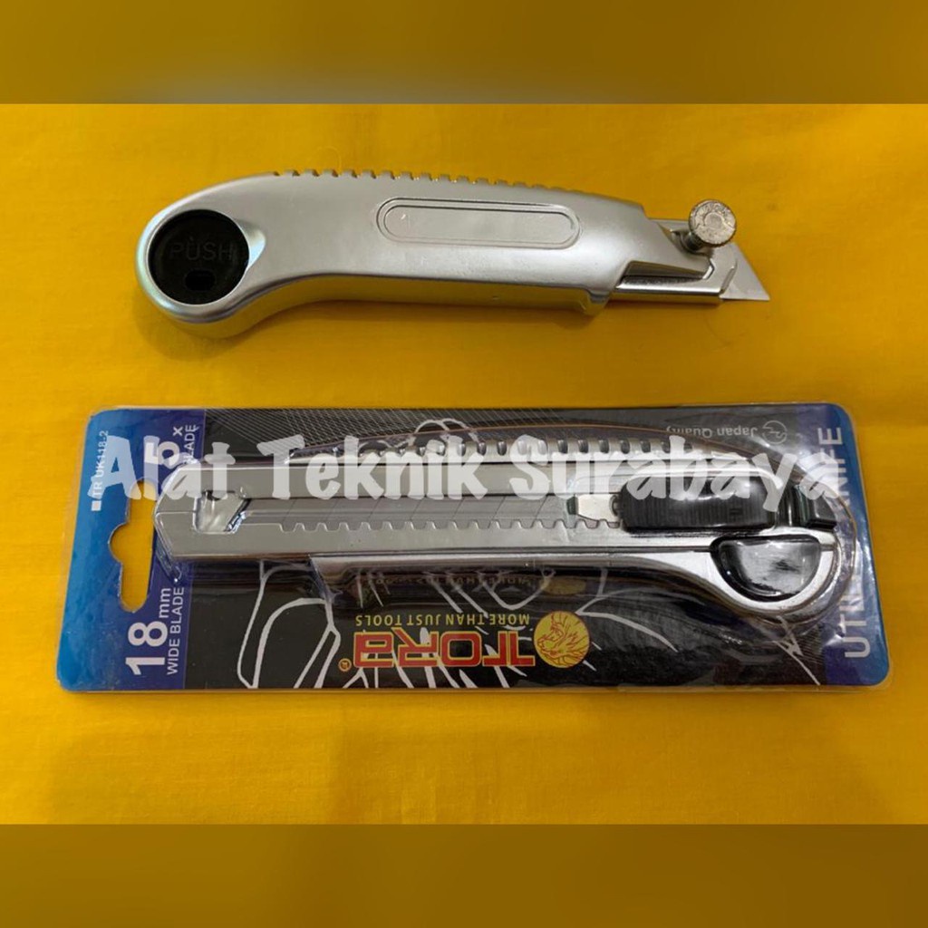 

CUTTER TORA SILVER COLOUR 18 MM 5 X BLADE / UTILITY KNIFE / SILET BESTINDOTOOLS